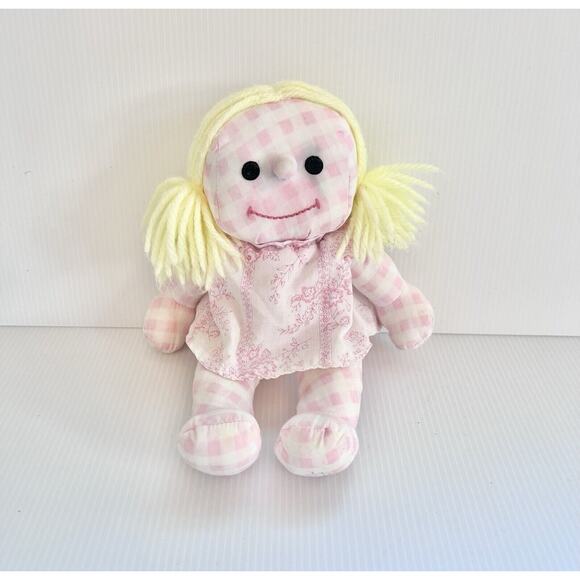 Vtg Hasbro Romper Room Softies Sweet Dreams Annabelle Pink Yarn Hair Doll 9.5” - Picture 1 of 5